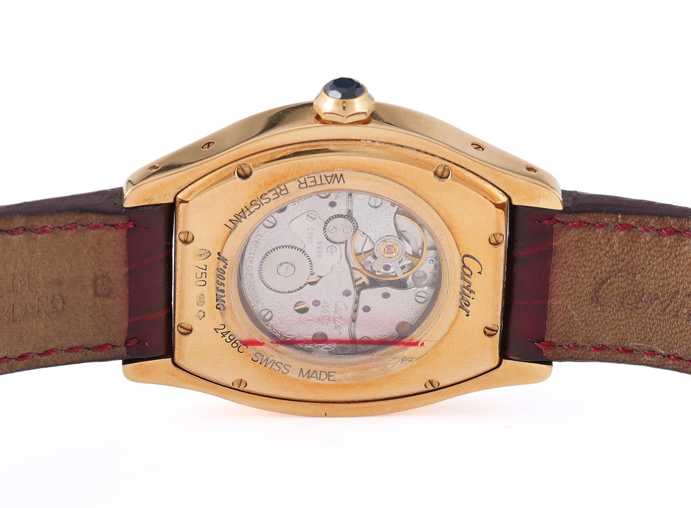 Y CARTIER, COLLECTION PRIVÉE TORTUE, REF. 2496C, AN 18 CARAT GOLD WRISTWATCH - Image 2 of 2