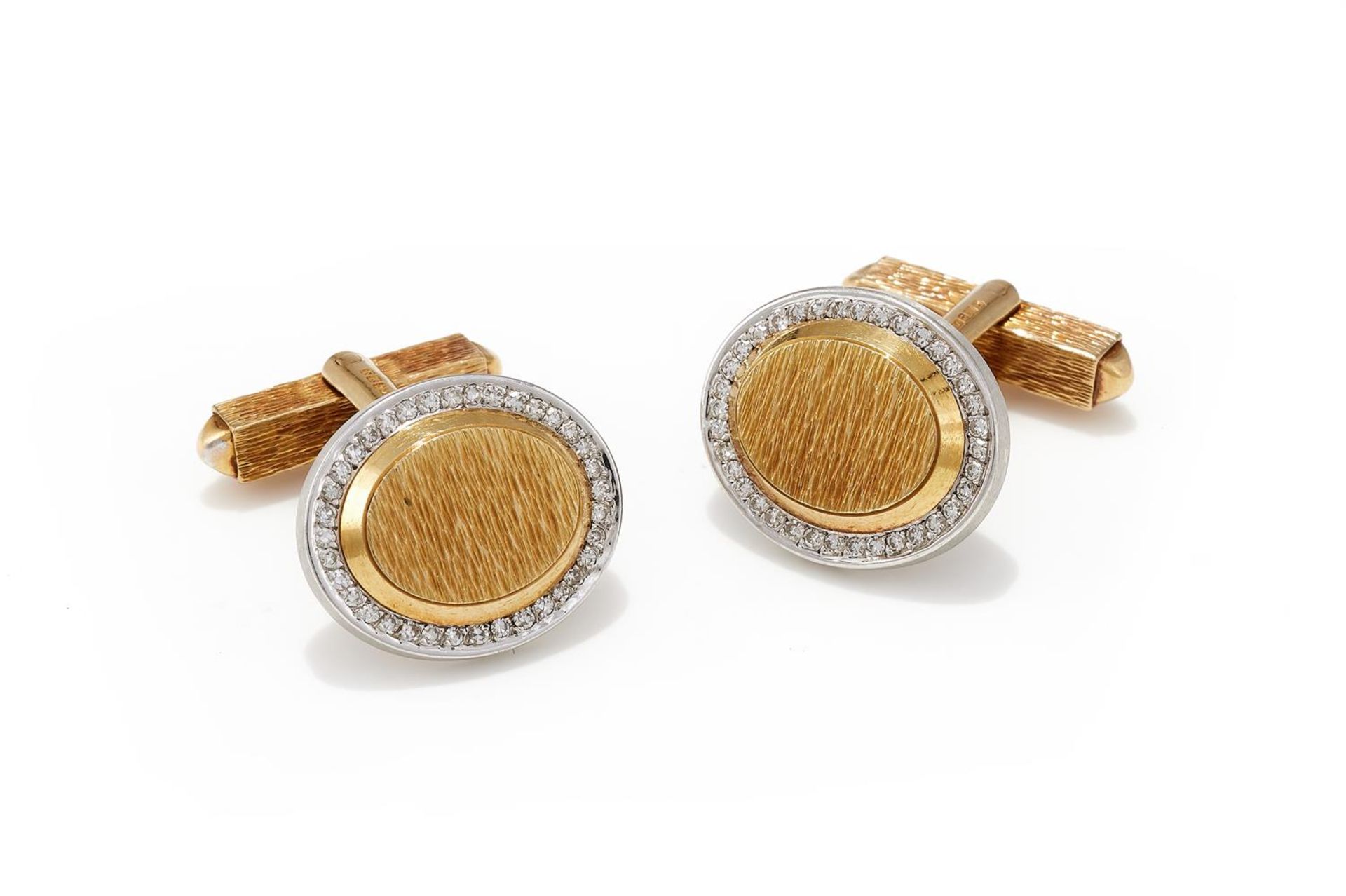 PIAGET, A PAIR OF DIAMOND SET CUFFLINKS