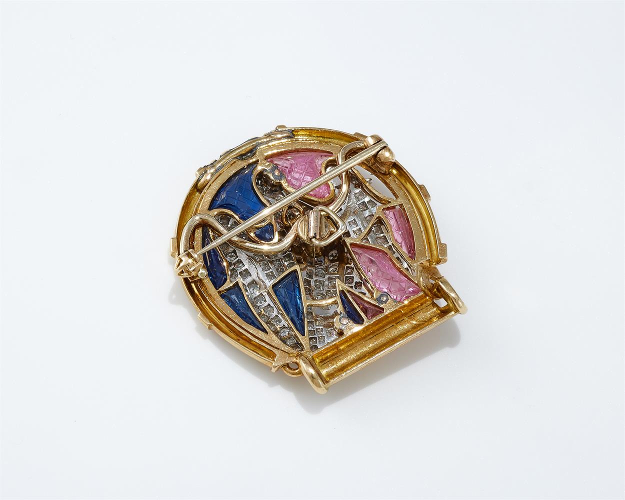 CARTIER, THE 'ELTHAM PALACE' DIAMOND AND GEM SET BROOCHES - Image 5 of 7