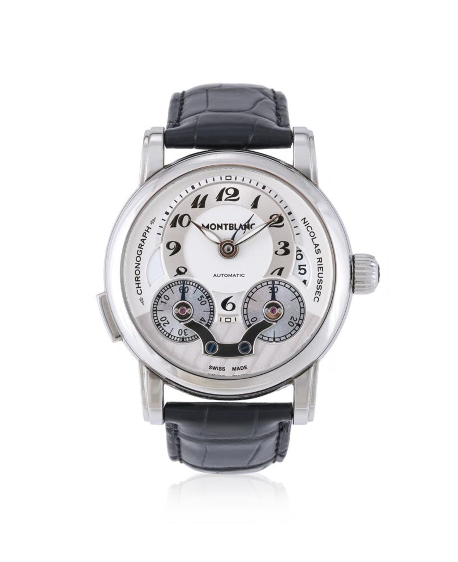 Y MONTBLANC, NICHOLAS RIEUSSEC, REF. M29447 7138, A STAINLESS STEEL CHRONOGRAPH WRISTWATCH
