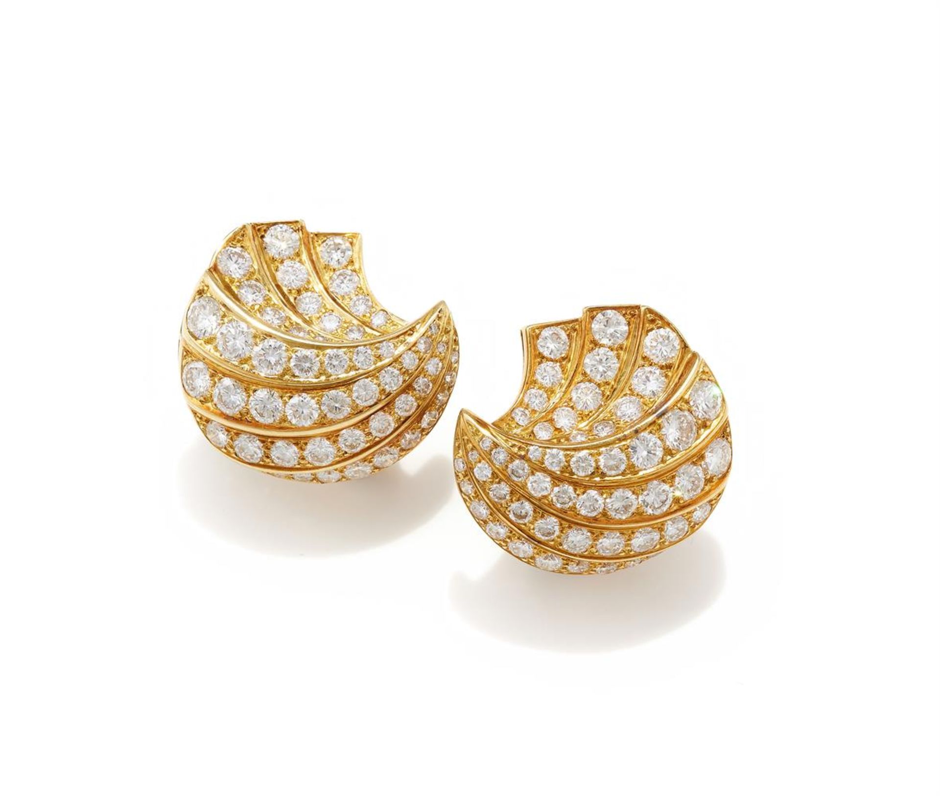 RETAILED BY ASPREY, A PAIR OF DIAMOND EARRINGS