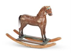 A CONTINENTAL CARVED AND PAINTED WOOD CHILD'S HORSE, LATE 19TH CENTURY