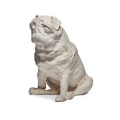 λ JOHN FULLER (NEW ZEALAND/BRITISH CONTEMPORARY), PLASTER STUDY OF A PUG