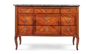 A TRANSITIONAL PERIOD KINGWOOD AND AMARANTH COMMODE, LATE 18TH CENTURY