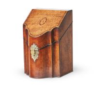 A GEORGE III MAHOGANY KNIFE BOX, CIRCA 1800