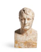 AFTER J KAMP; A PLASTER LIBRARY BUST OF NAPOLEON, MODERN