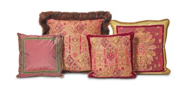 A GROUP OF FOUR PIERRE FREY CUSHIONS, MODERN