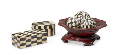 AN ASIAN WOODEN BOWL AND ASSOCIATED HARDWOOD STAND, 20TH CENTURY