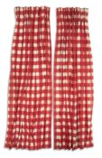 A PAIR OF IKAT PATTERN CURTAINS BY LELIEVRE, MODERN