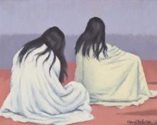 λ CLIFFORD HALL (BRITISH 1904-1973), TWO WRAPPED BATHERS