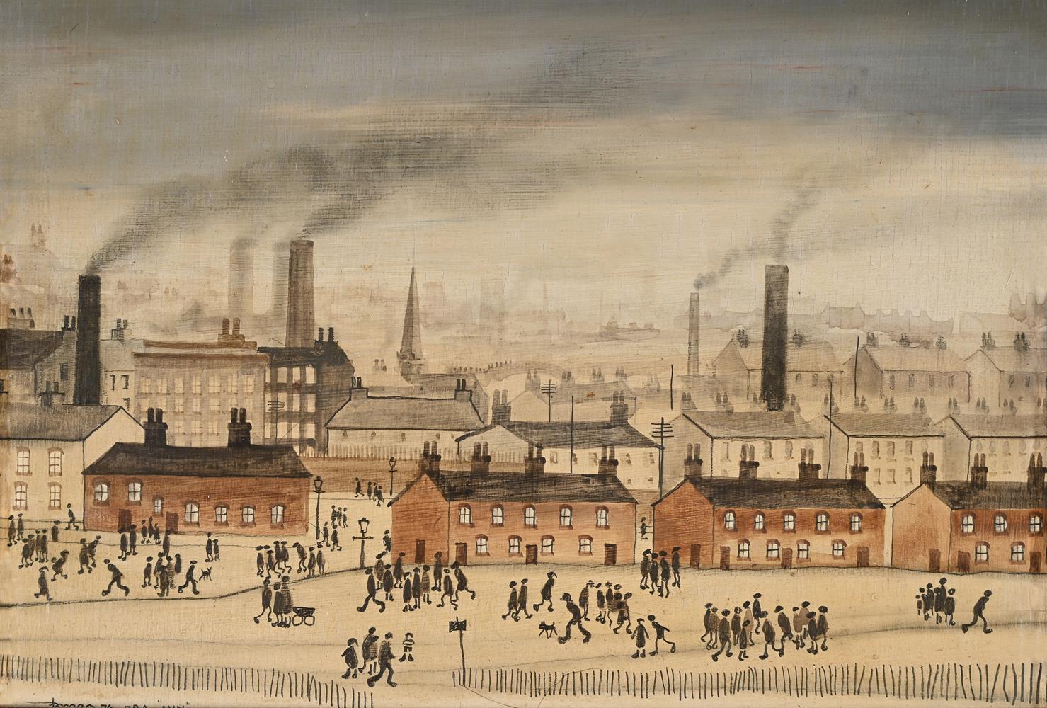 λ BRIAN SHIELDS (BRAAQ) (BRITISH 1951-1997) INDUSTRIAL LANDSCAPE Oil on ...