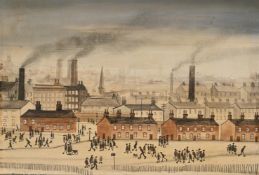 λ BRIAN SHIELDS (BRAAQ) (BRITISH 1951-1997), INDUSTRIAL LANDSCAPE