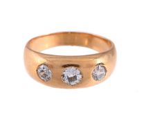 A DIAMOND THREE STONE RING