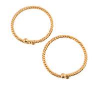 A PAIR OF TWISTED BANGLES