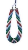 AN EARLY 20TH CENTURY SAPPHIRE, RUBY AND EMERALD BEAD NECKLACE