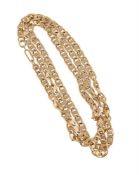A GOLD ANCHOR LINK CHAIN