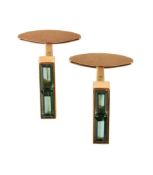 A PAIR OF GREEN TOURMALINE CUFFLINKS