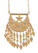 A PANEL FRINGE NECKLACE