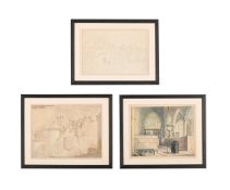 W. TAYLOR (19TH CENTURY), CHURCH INTERIOR