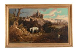 ENGLISH SCHOOL (19TH CENTURY), THE MARCH OF PROGRESS, ALLEGORICAL LANDSCAPE