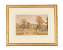 WILLIAM LEIGHTON LEITCH (BRITISH 1804-1883), VIEW FROM THE TERRACE, WRAY PARK HALL, SURREY