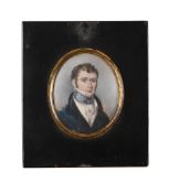 Y ENGLISH SCHOOL (EARLY 19TH CENTURY), A PORTRAIT MINIATURE OF A YOUNG MAN