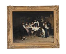 RUDOLF TSCHAN (SWISS 1848-1919), AFTERNOON INTERIOR SCENE