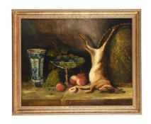 DUTCH SCHOOL (19TH CENTURY), STILL LIFE WITH GAME AND A PORCELAIN VASE