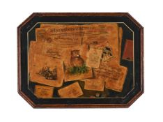 BRITISH SCHOOL (20TH CENTURY), A TROMP L'OEIL WITH LETTERS