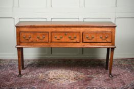 A CHESTNUT DRESSER BASE, 18TH CENTURY