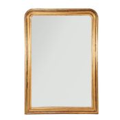 A FRENCH GILTWOOD OVERMANTEL WALL MIRROR, MID 19TH CENTURY