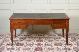 A MAHOGANY DESK, PROBABLY FRENCH, 19TH CENTURY