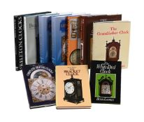Ɵ HOROLOGICAL REFERENCE BOOKS MAINLY RELATING TO ENGLISH DOMESTIC CLOCKS, NINE VOLUMES: