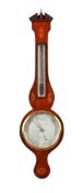 Y A REGENCY INLAID MAHOGANY MERCURY WHEEL BAROMETER