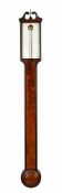 Y A REGENCY MAHOGANY MERCURY STICK BAROMETER