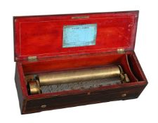 Y A SWISS INLAID ROSEWOOD MUSIC BOX