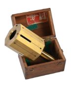 A BELGIUM LACQUERED BRASS SURVEYOR’S SIGHTING CROSS