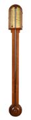 A VICTORIAN MAHOGANY MERCURY STICK BAROMETER