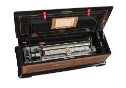 Y A SWISS INLAID ROSEWOOD ‘SUBLIME PICCOLO’ MUSIC BOX WITH ZITHER ATTACHMENT