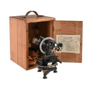 AN AUSTRIAN OXIDISED BRASS THEODOLITE