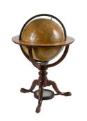 A 12 INCH TERRESTRIAL LIBRARY TABLE GLOBE