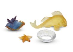 A DAUM PATE DE VERRE BUTTERFLY PINTRAY, MODERN