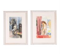 λ ANTHONY EYTON (BRITISH B. 1923), SEATED FIGURE & FEMALE NUDE (2)