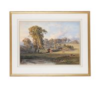 GEORGE ARTHUR FRIPP (BRITISH 1813-1896), DEER RESTING IN OPEN PASTURES