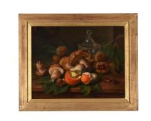 ITALIAN SCHOOL (EARLY 20TH CENTURY), STILL LIFE OF MUSHROOMS AND CHESNUTS