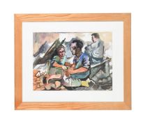 λ CLIFFORD FISHWICK (BRITISH 1923-1997), ALPS CLIMBERS RESTING