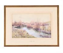 JOHN GEORGE SOWERBY (BRITISH 1849-1914),RIVER LANDSCAPE