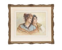 AURELIA DELLA CORTA SZVATEK (19TH/20TH CENTURY), TWO WOMEN, HEAD STUDIES