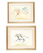 λ JOHN SKEAPING (BRITISH 1901-1980), A PAIR OF JOCKEY STUDIES