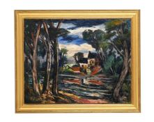 λ ANDERS OSTERLIND (FRENCH 1887-1960), BORD DE LA RIVIERE